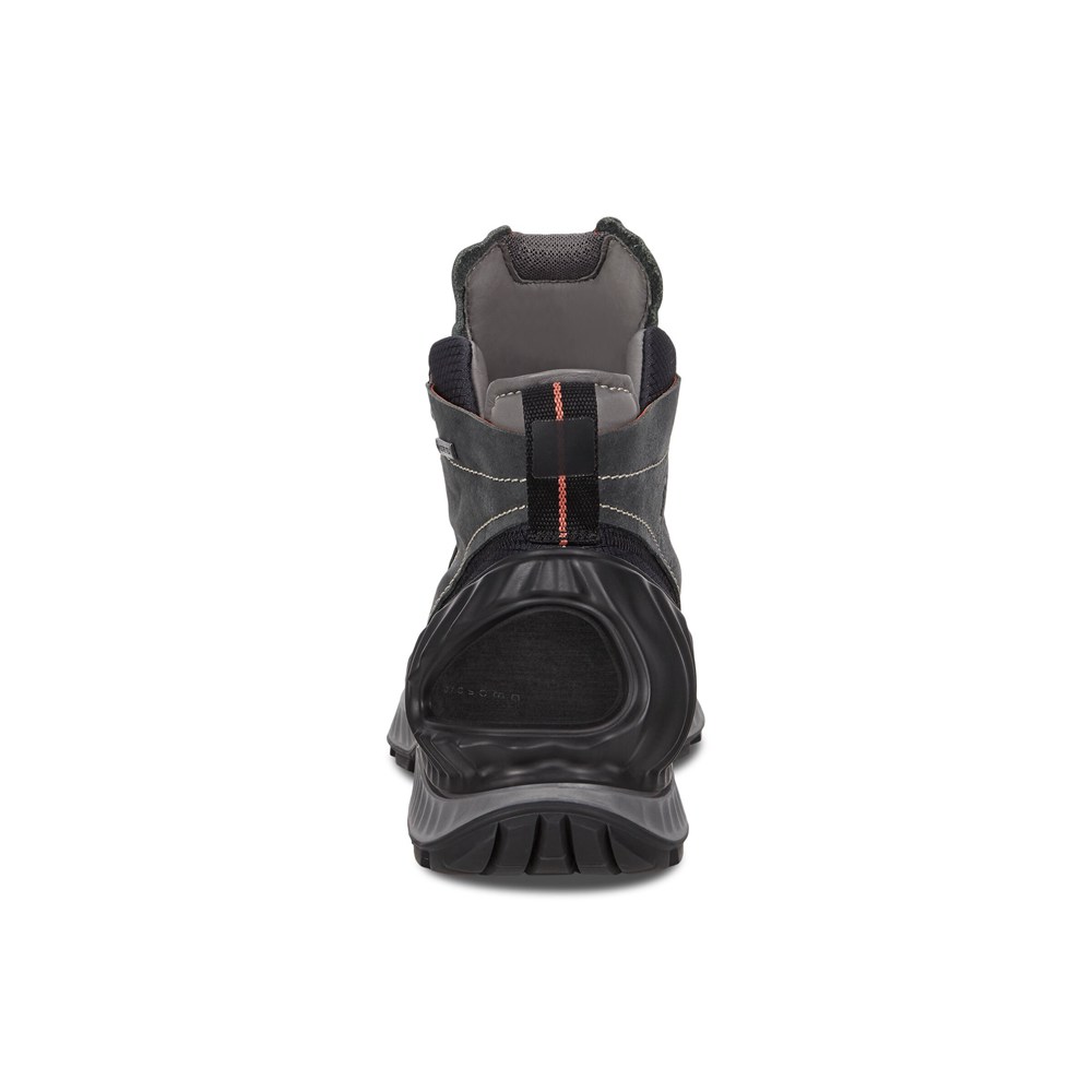 Tenis De Montaña Hombre - ECCO Exohike Mid Gtx - Negros - CUF072985